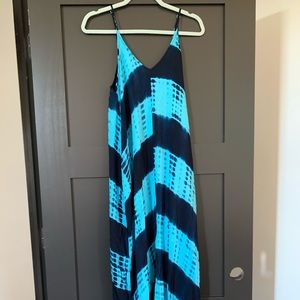 Love stitch blue and navy stripe maxi